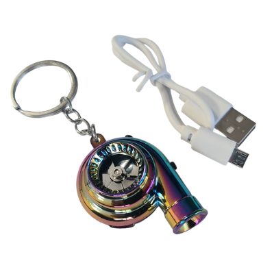  Ключодържател Турбина със звук и Фенерче USB Neo Chrome