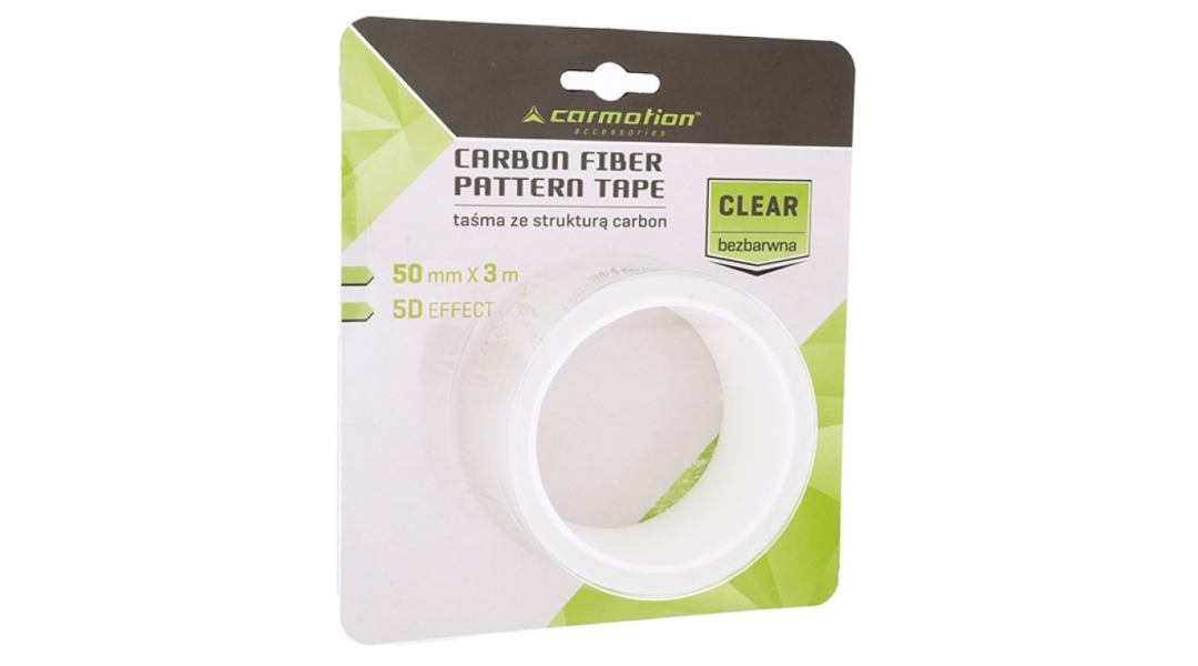 Защитно/декоративно фолио 50 мм х 3 м, с Карбон структура, безцветно