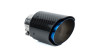 Накрайник на ауспуха RACES CARBON 114mm, вход 76mm - Лъскав 