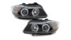 Кристални фарове за BMW E90  (2005-2008)  с CCFL angel eyes - черни