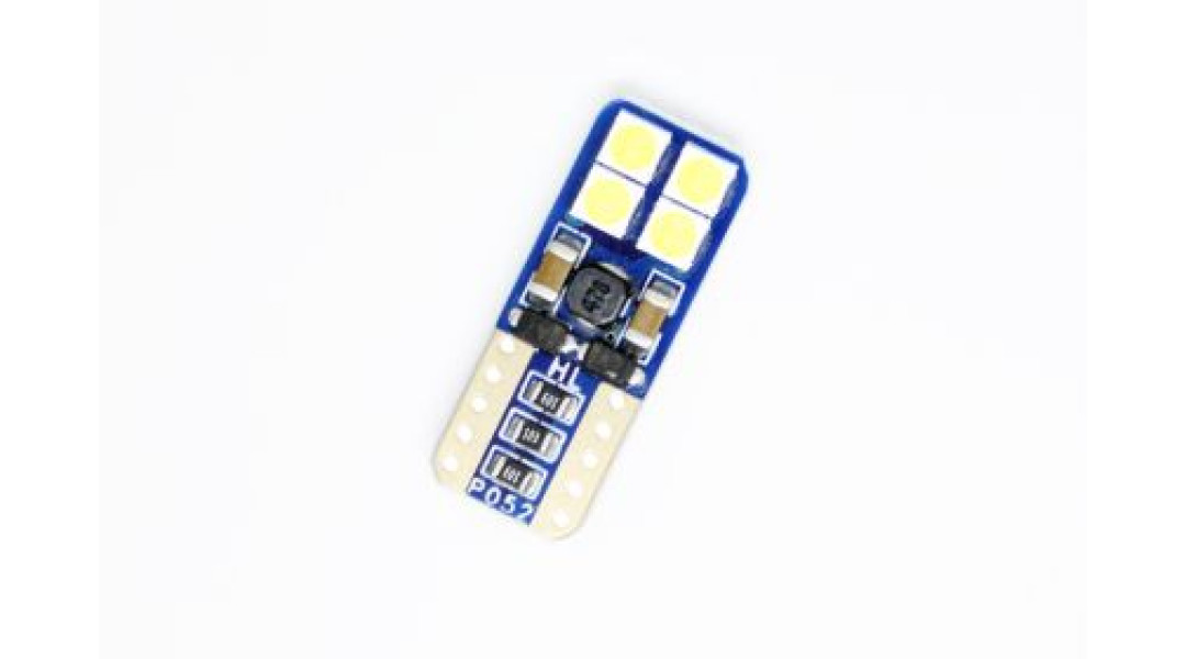 Диодна крушка Т10 с 8 smd 3030 12-30V - Canbus