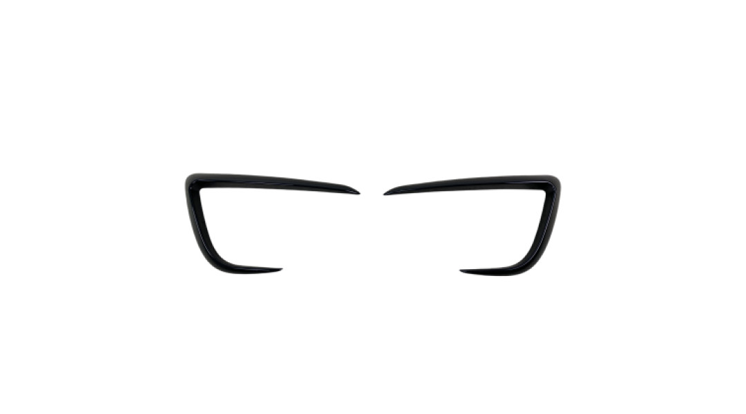 Добавки за броня около халогените за Tesla Model Y - черен гланц