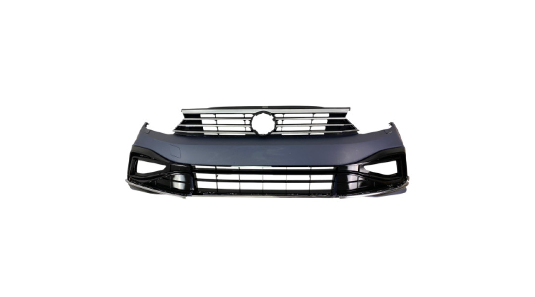 Предна броня за VW Passat B8.5 (2018+) - R с черна решетка