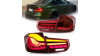 Диодни стопове за BMW F30 sedan (2012-2019) GTS look с бягащ мигач - червени