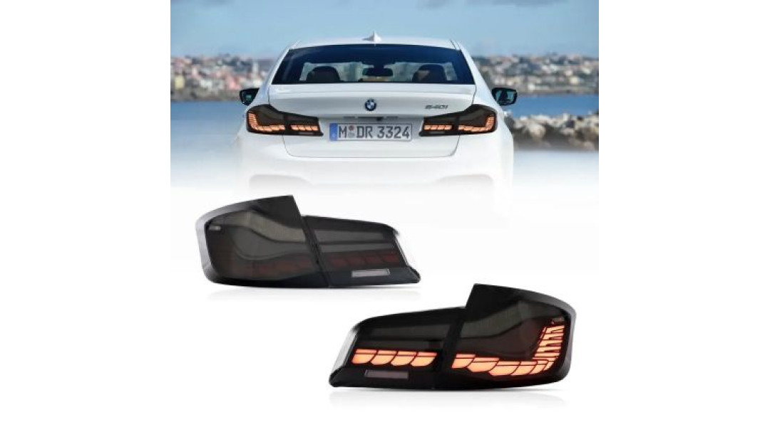 Диодни стопове за BMW F10 sedan (2011-2017) CS M5 look - опушени