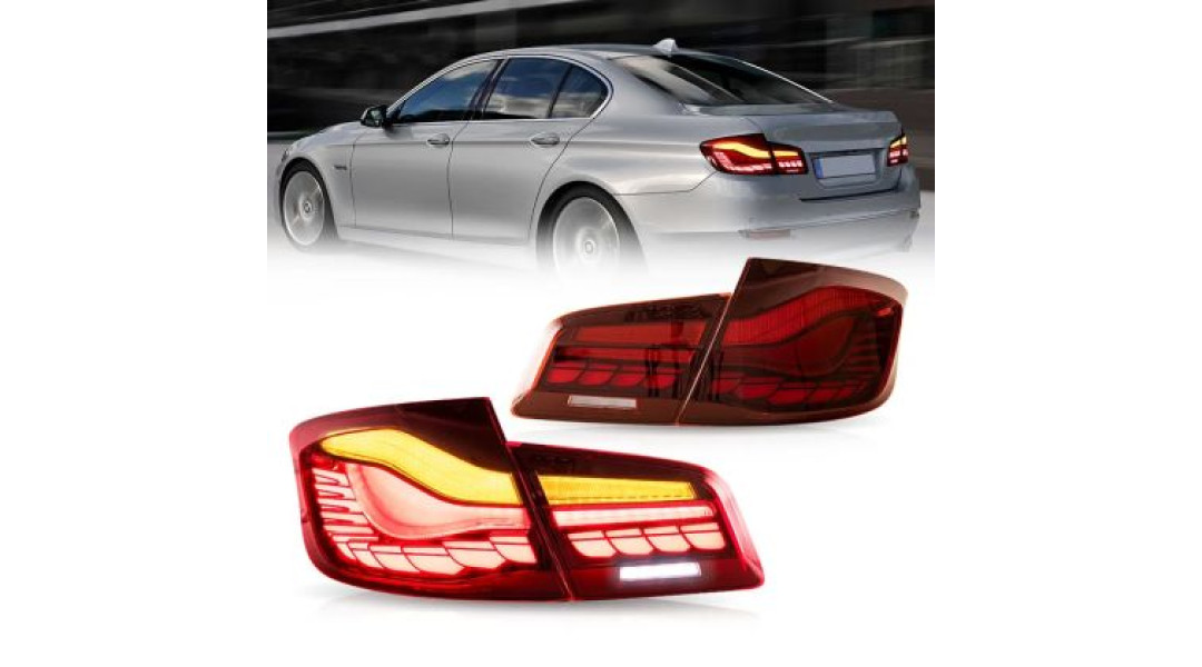 Диодни стопове за BMW F10 sedan (2011-2017) CS M5 look - червени