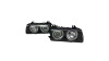 Тунинг фарове за BMW E36 (1991-1999) sedan / coupe - черни с Led angel eyes