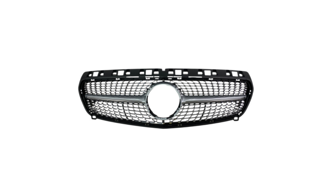 Решетка Mercedes W176 A-Class (2013-2015) - Diamond look, черна с хром лайсни