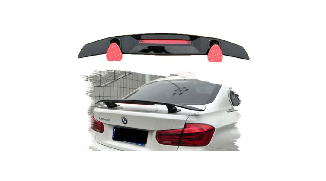 Спойлер антикрило universal 78cm с трети стоп и разстояние между планките 65cm - черен гланц