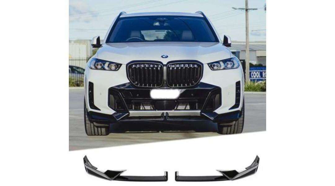Добавка предна броня за BMW X5 G05 (2023+) M-Performance - черен гланц
