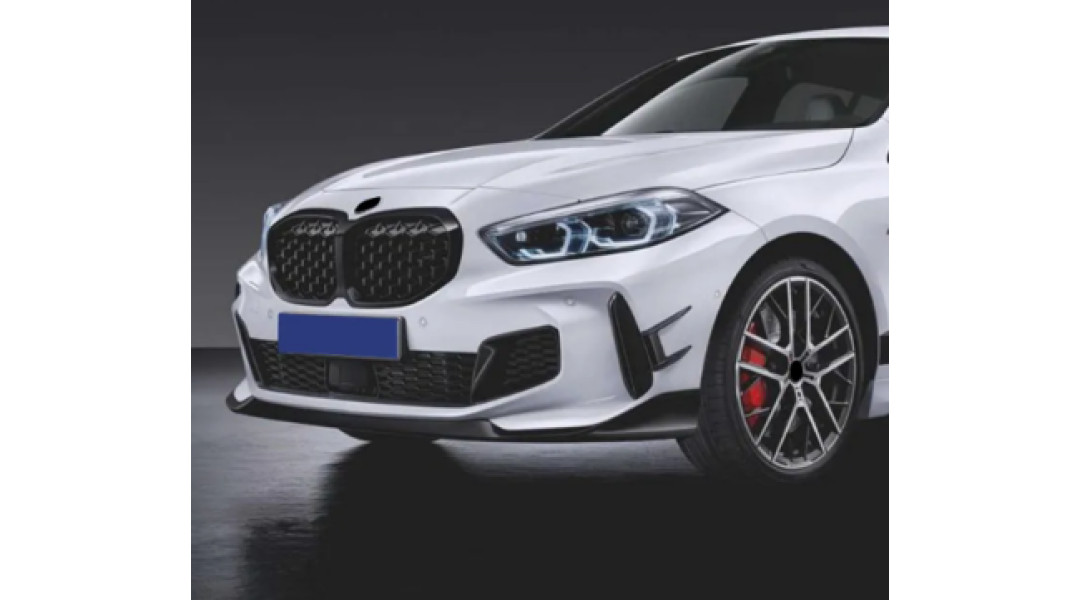 Добавка предна броня за BMW F40 (2019-2022) - черен гланц