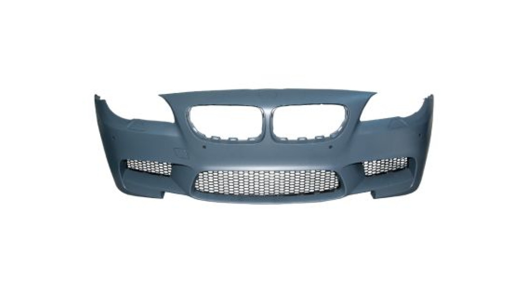 Предна броня за BMW F10 / F11 (2010-2014) - M5 дизайн с отвори за парктроник, без отвори за халогени