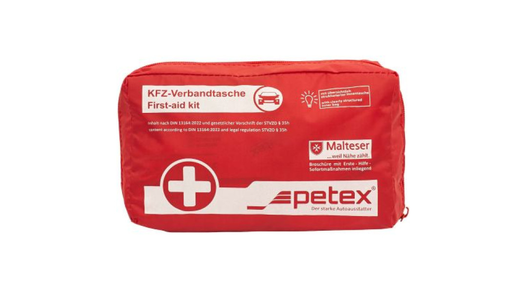 Аптечка Petex със съдържание според DIN 13164 червена