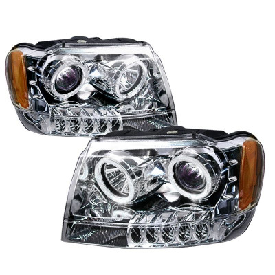 Кристални фарове Angel eyes Jeep Grand Cherokee (99-05) - хром