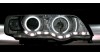 Кристални фарове с дневни светлини и ангелски очи за BMW Х5 (99-03) - черни