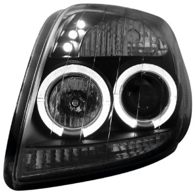 Кристални фарове Angel eyes TOYOTA YARIS (06-09)- черни