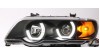 Кристални фарове 3D Angel Eyes BMW X5 (1999-2003) - черни