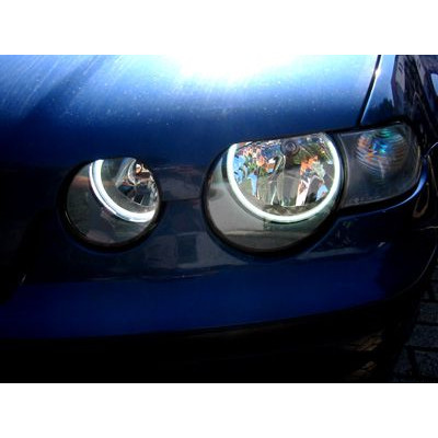 Ангелски Очи Диодни за BMW E46 Компакт (2001+) с 66 диода - Бял цвят