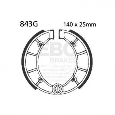 EBC Спирачни челюсти Grooved 843G