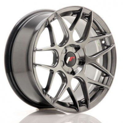 JR Wheels JR18 17x8 ET35 5H Blank Hyper Black