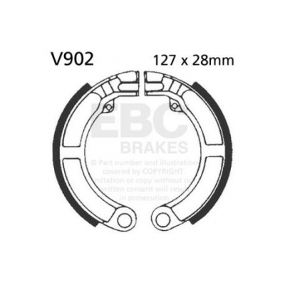 EBC Комплект спирачни челюсти Organic V902