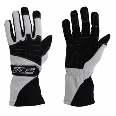 Състезателни ръкавици - RACES Classic EVO сив