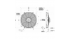 Универсален електрически вентилатор SPAL 385мм - всмукващ , 24V