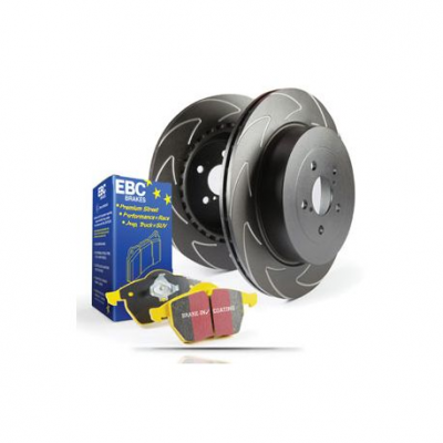 Заден комплет EBC PD18KR045 - Спирачни дискове BSD Grooved + накладки Yellowstuff