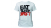 Тениска RACES Eat sleep drift бели