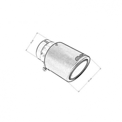 Накрайник за ауспух SLIDE 101mm, вход 76mm