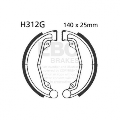 EBC Спирачни челюсти Grooved H312G