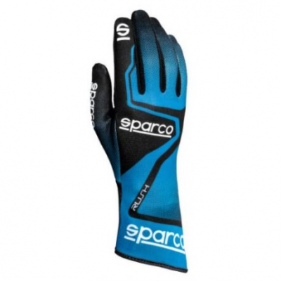 Състезателни ръкавици Sparco Rush (вътрешни шевове) turquoise