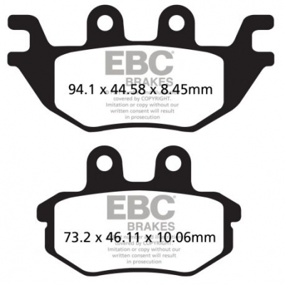 EBC Спирачни накладки Organic FA686TT
