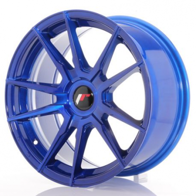 Japan Racing JR21 17x8 ET25-35 Blank Platinium Blu