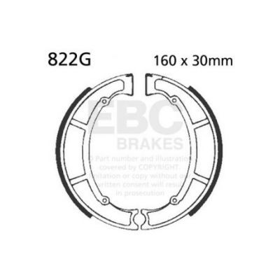EBC Спирачни челюсти Grooved 822G