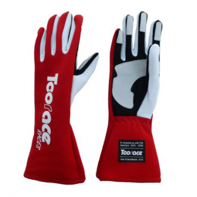 RACES TRST2 ръкавици с FIA одобрение (вътрешни шевове) червен