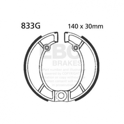 EBC Спирачни челюсти Grooved 833G