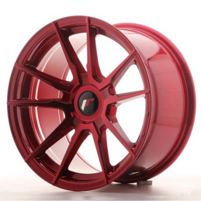 Japan Racing JR21 17x9 ET25-35 Blank Platinum Red