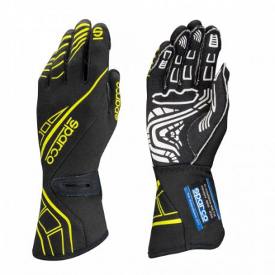 Състезателни ръкавици Sparco LAP RG-5 FIA черен-жълт