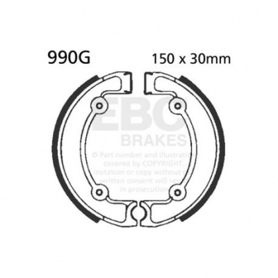 EBC Спирачни челюсти Grooved 990G