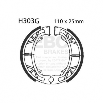 EBC Спирачни челюсти Grooved H303G