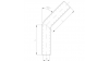 Силиконово коляно 45° - 84мм (3,31