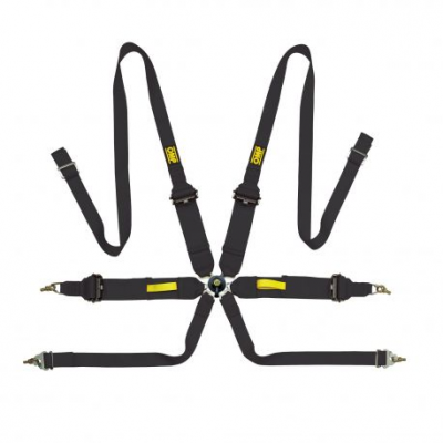 FIA 6 точкови предпазни колани OMP Tecnica 3+2 black