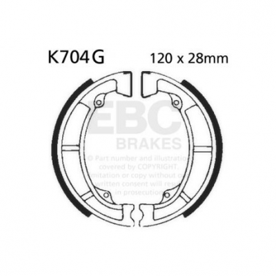 EBC Спирачни челюсти Grooved K704G
