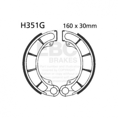 EBC Спирачни челюсти Grooved H351G