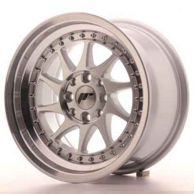 Japan Racing JR26 15x8 ET25 4x100/108 Machined Sil