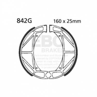 EBC Спирачни челюсти Grooved 842G