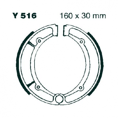 EBC Спирачни челюсти Grooved Y516G
