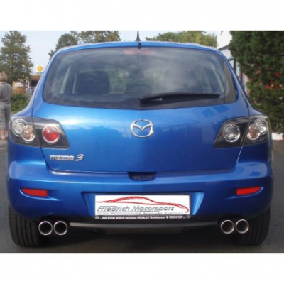 Gr.A Дуплексна изпускателна система Mazda 3 (BK) Hatchback - ECE одобрено (962204D-X)