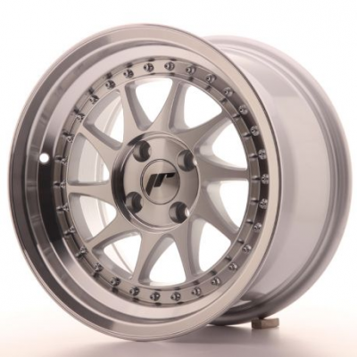 Japan Racing JR26 15x8 ET5 4x100 Machined Sil